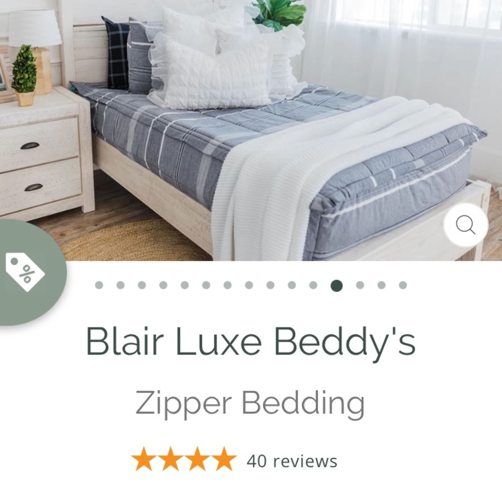 Beddys twin size zippered bed set color as pictured